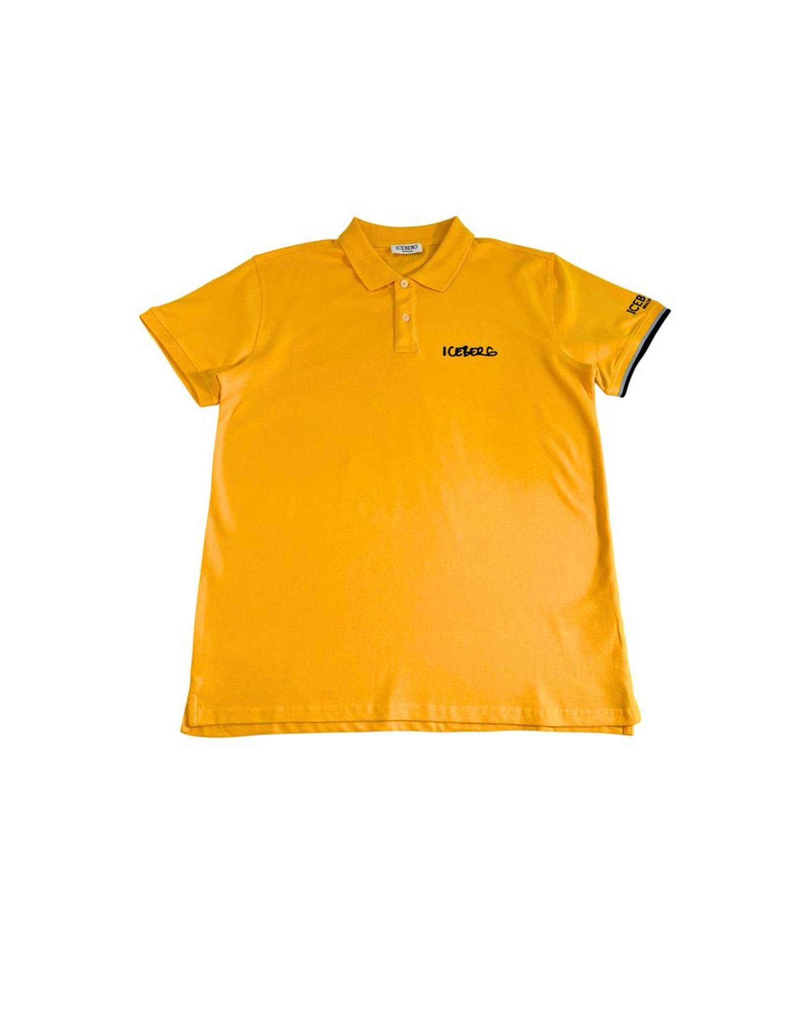 V539-IC-24789-L-202506170220-00 Iceberg Men's Yellow Cotton Polo Shirt - L - Image 1