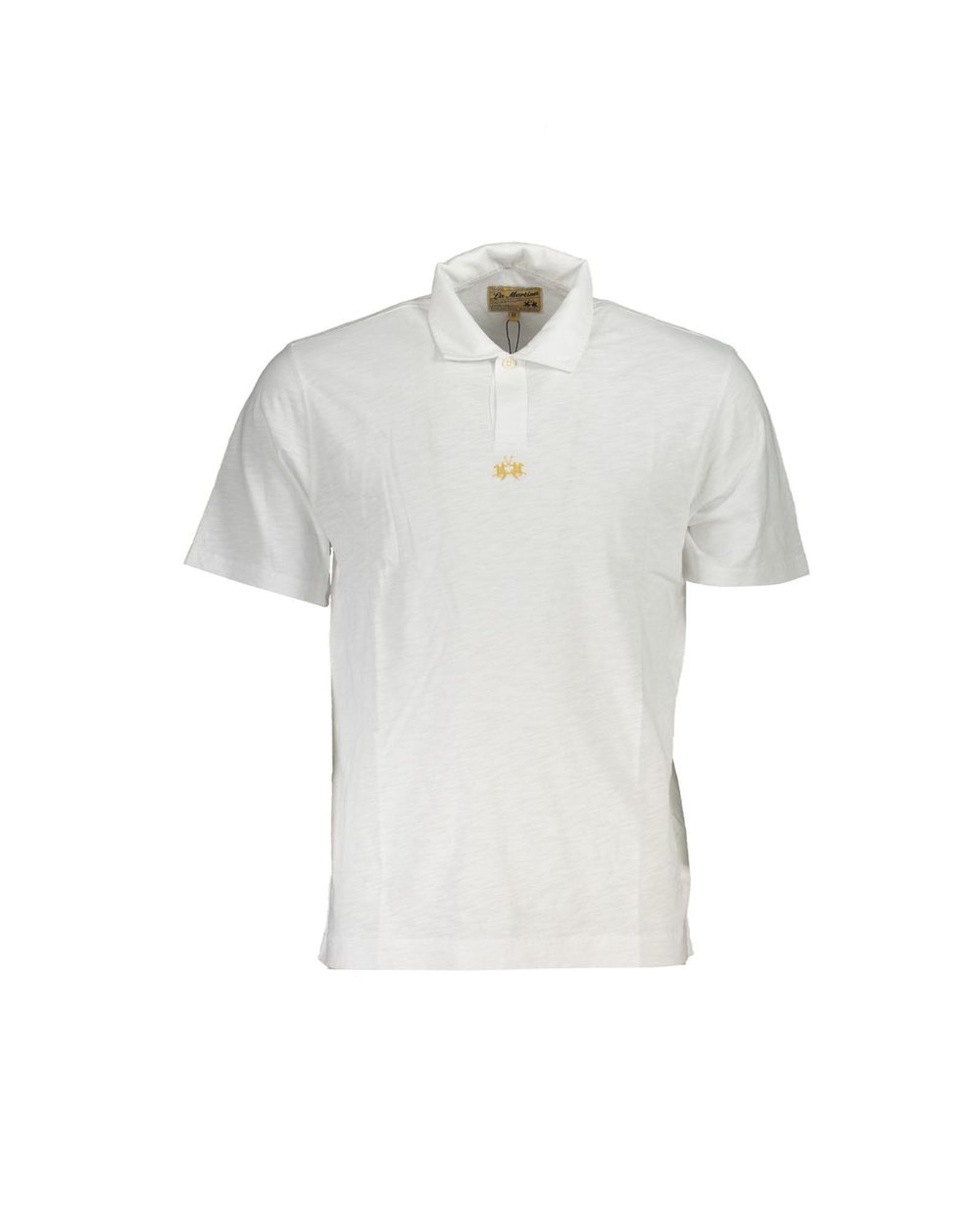V539-LA-23083-3XL-202506170706-00 La Martina Men's White Cotton Polo Shirt - 3XL - Image 1