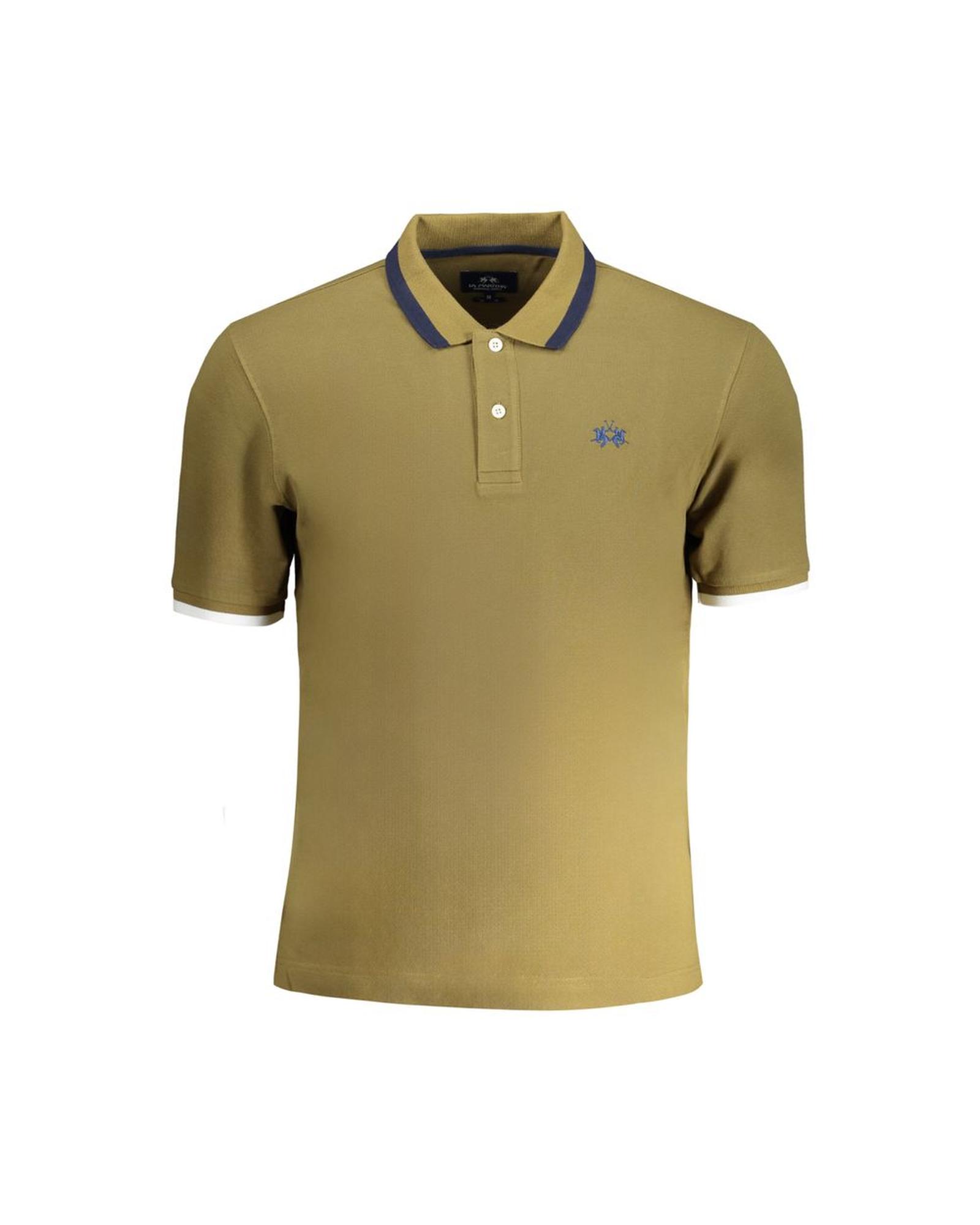 V539-LA-30441-S-202506170508-00 La Martina Men's Green Cotton Polo Shirt - S - Image 1