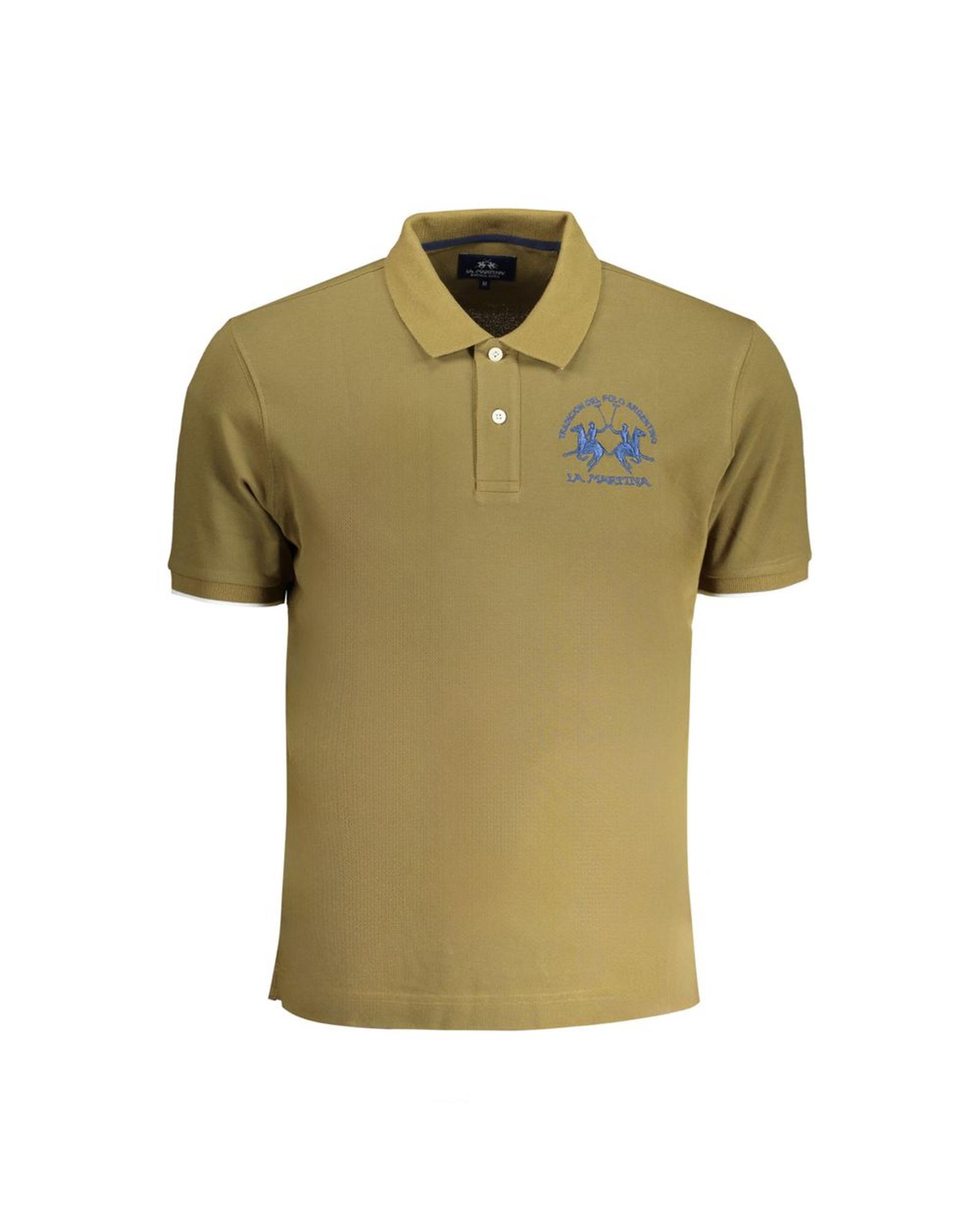 V539-LA-30463-M-202506170527-00 La Martina Men's Green Cotton Polo Shirt - M - Image 1