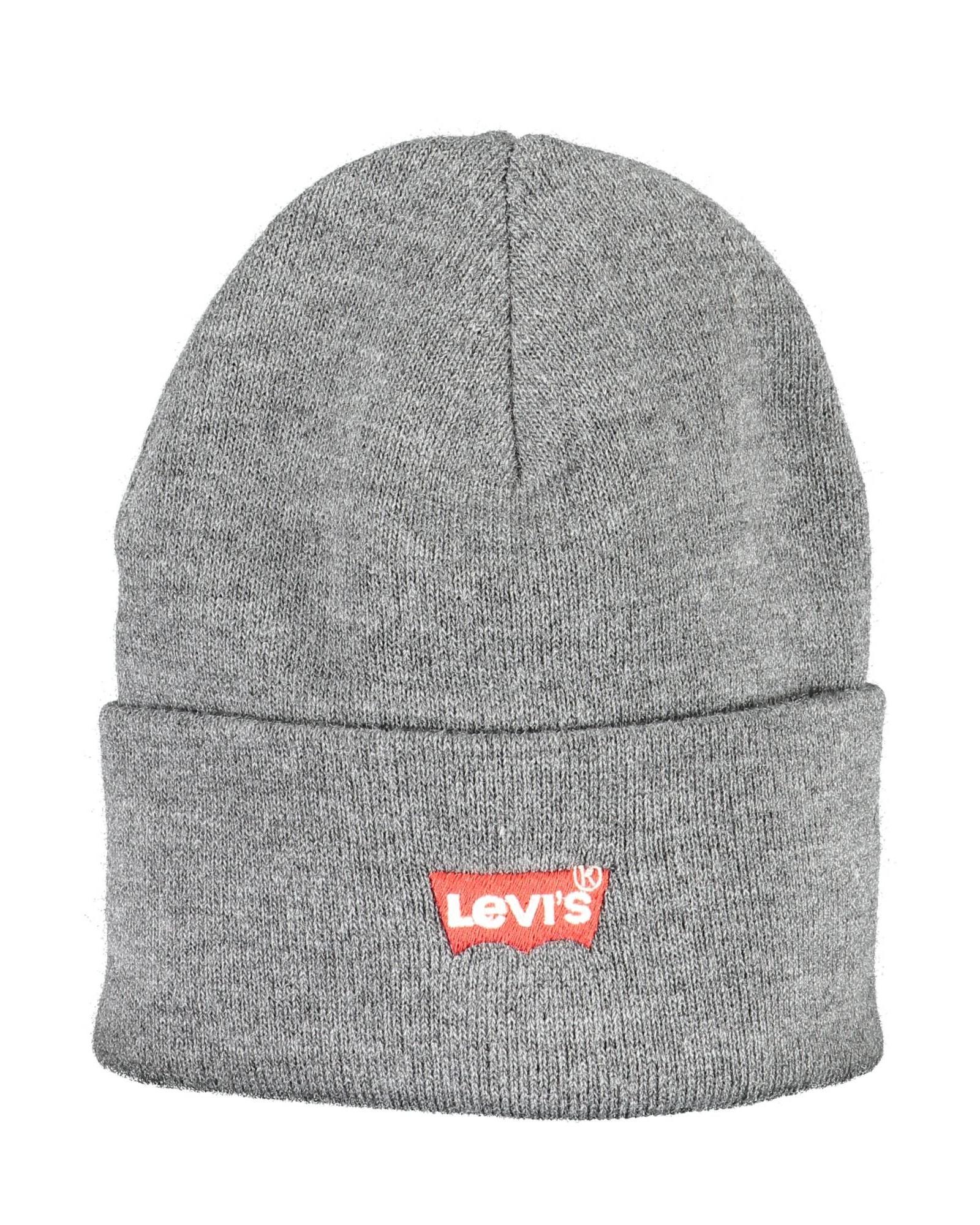 V539-LE-16089-202506170640-00 Levi's Men's Chic Embroidered Logo Cap in Gray - One Size - Image 1