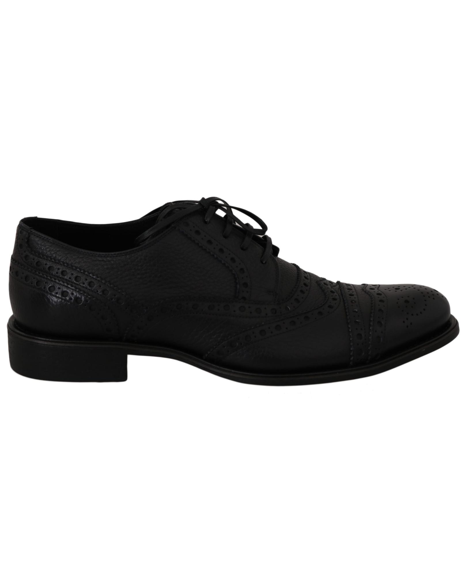 V539-MV2364-40-202508261907-00 New Dolce & Gabbana Derby Taormina Wingtip Dress Shoes 40 EU Men - Image 1