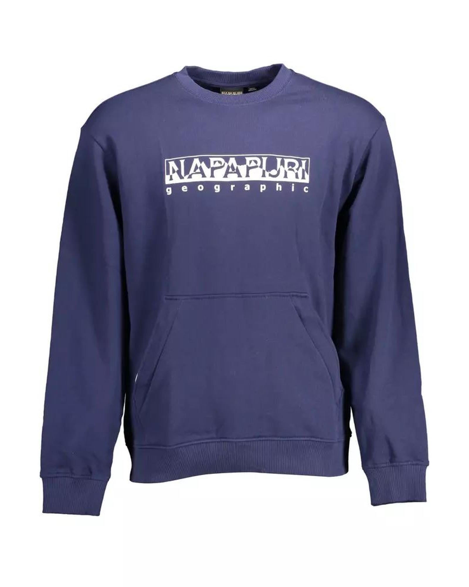 V539-NA-11364-M-168814-00 Napapijri Men's Blue Cotton Sweater - M - Image 1