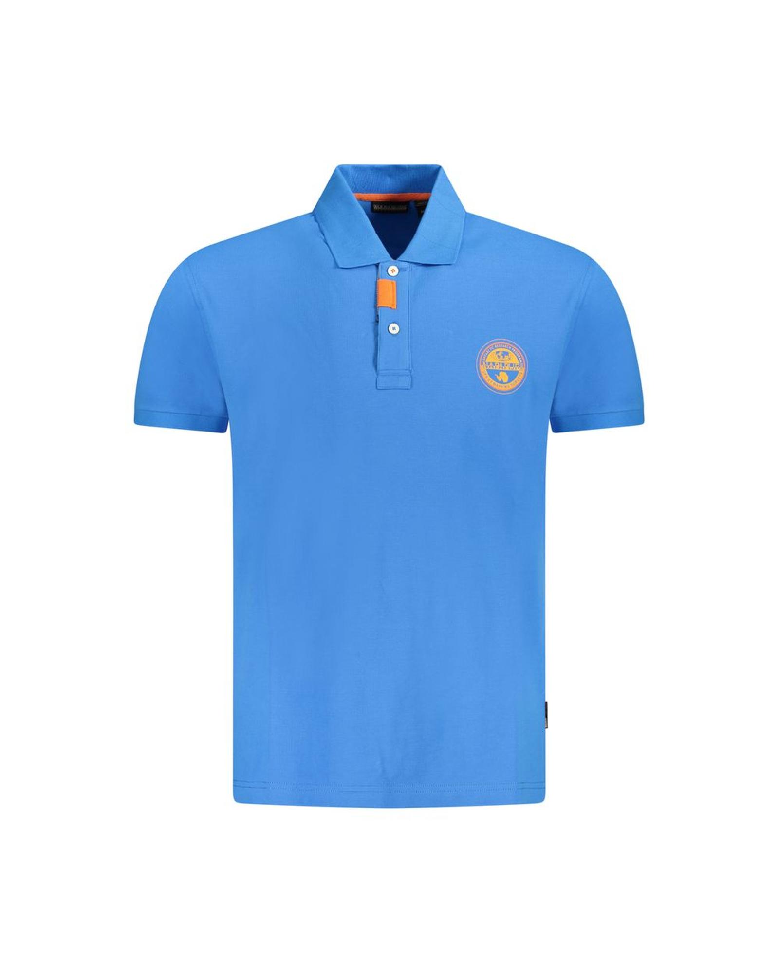 V539-NA-35686-S-202506171254-00 Napapijri Men's Blue Cotton Polo Shirt - S - Image 1