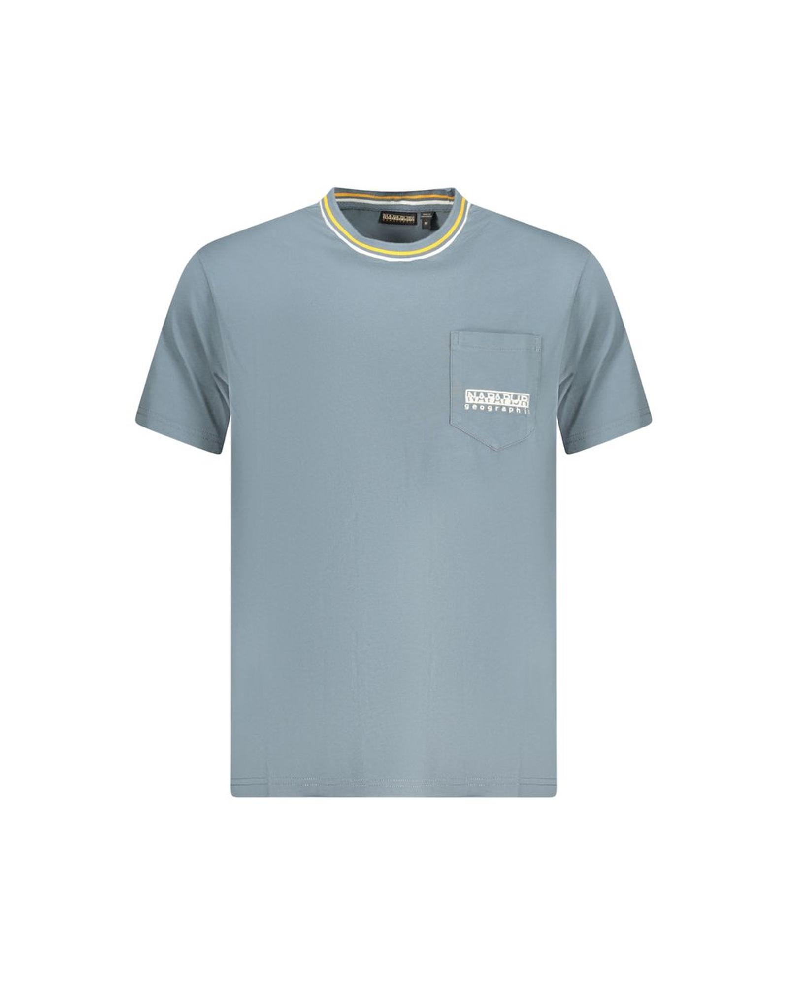 V539-NA-35909-S-202506171132-00 Napapijri Men's Gray Cotton T-Shirt - S - Image 1