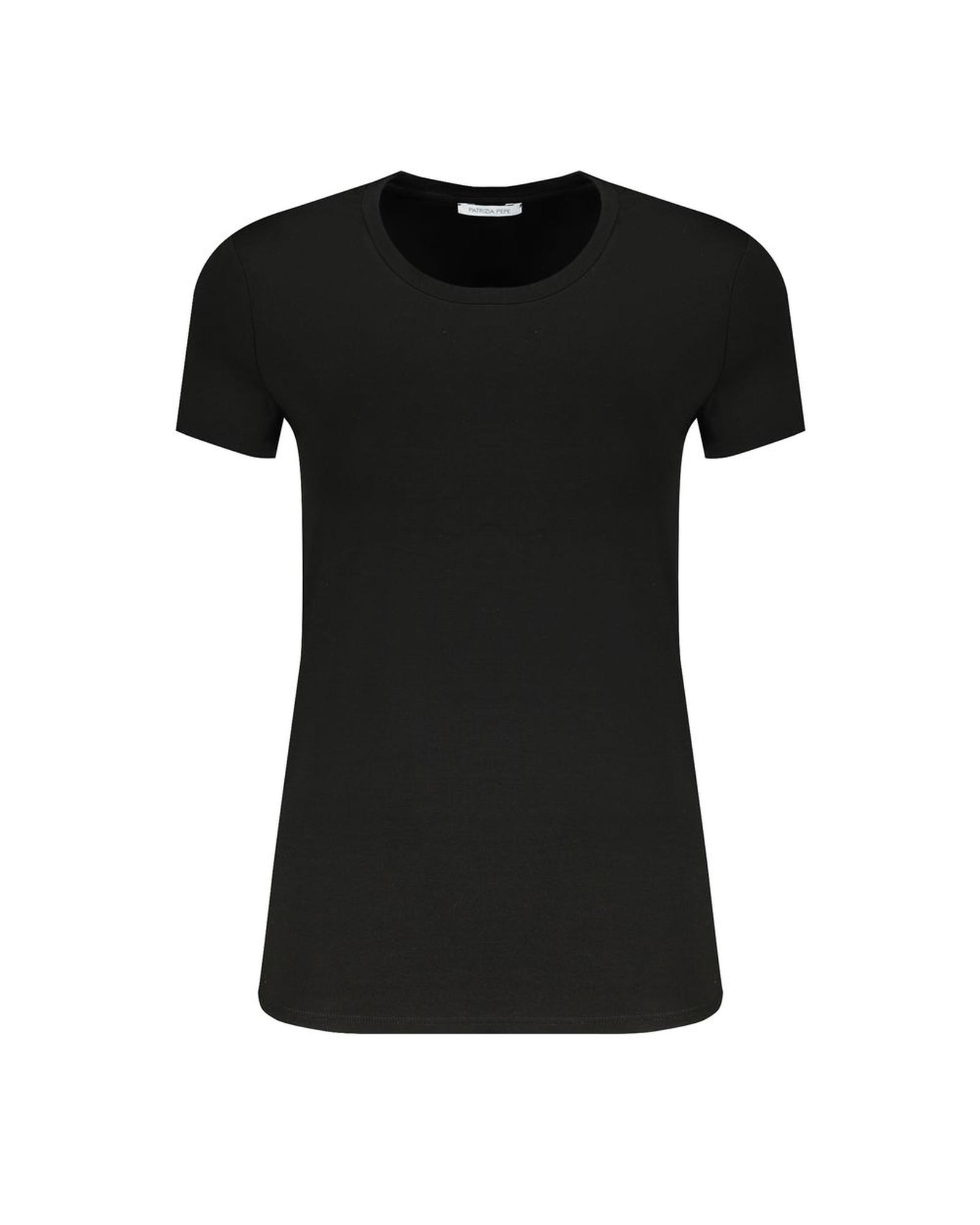 V539-PA-29160-M-202506180420-00 Patrizia Pepe Women's Black Elastane Tops & T-Shirt - M - Image 1