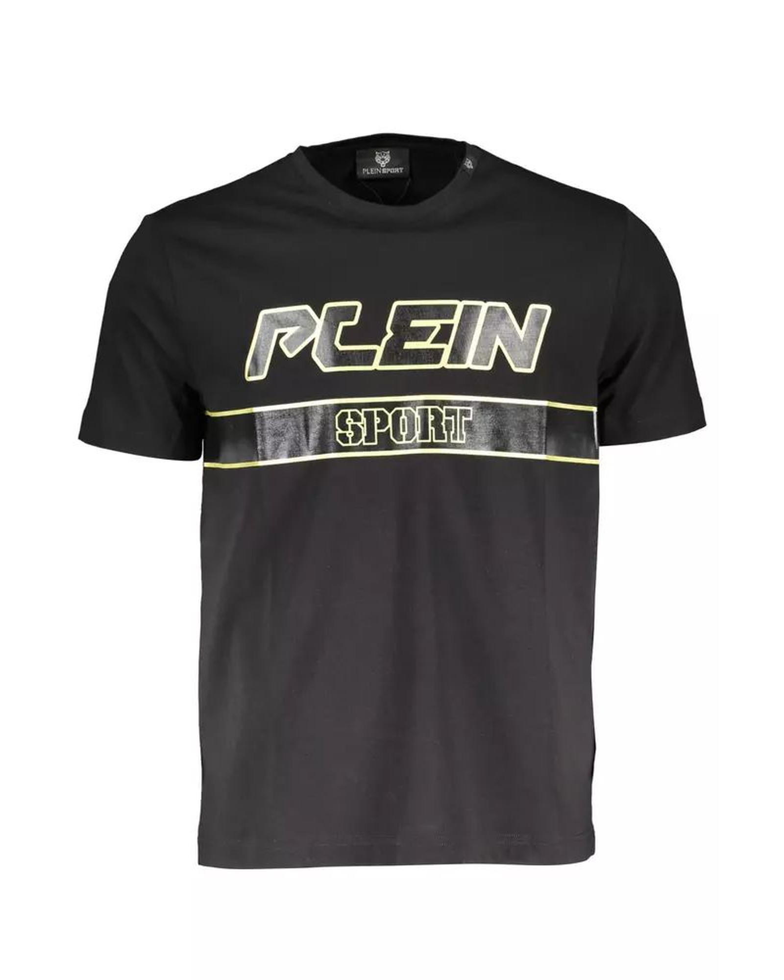 V539-PL-10250-M-202506180320-00 Plein Sport Men's Black Cotton T-Shirt - M - Image 1