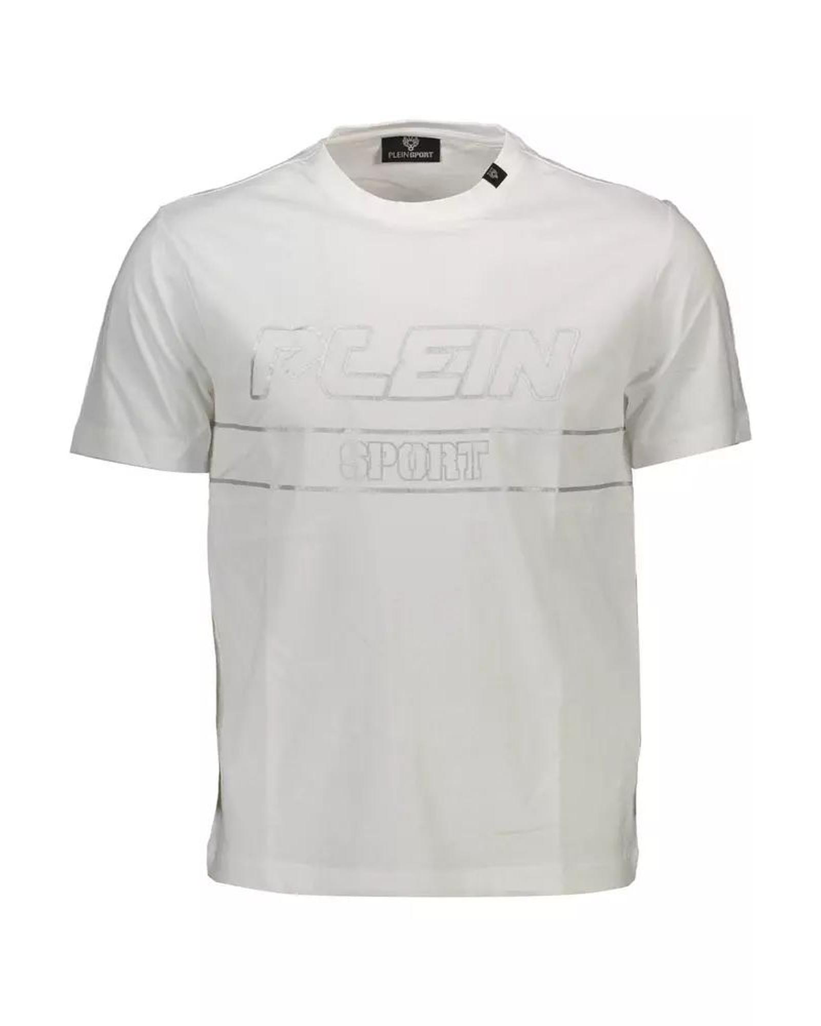 V539-PL-9560-L-202506180322-00 Plein Sport Men's White Cotton T-Shirt - L - Image 1
