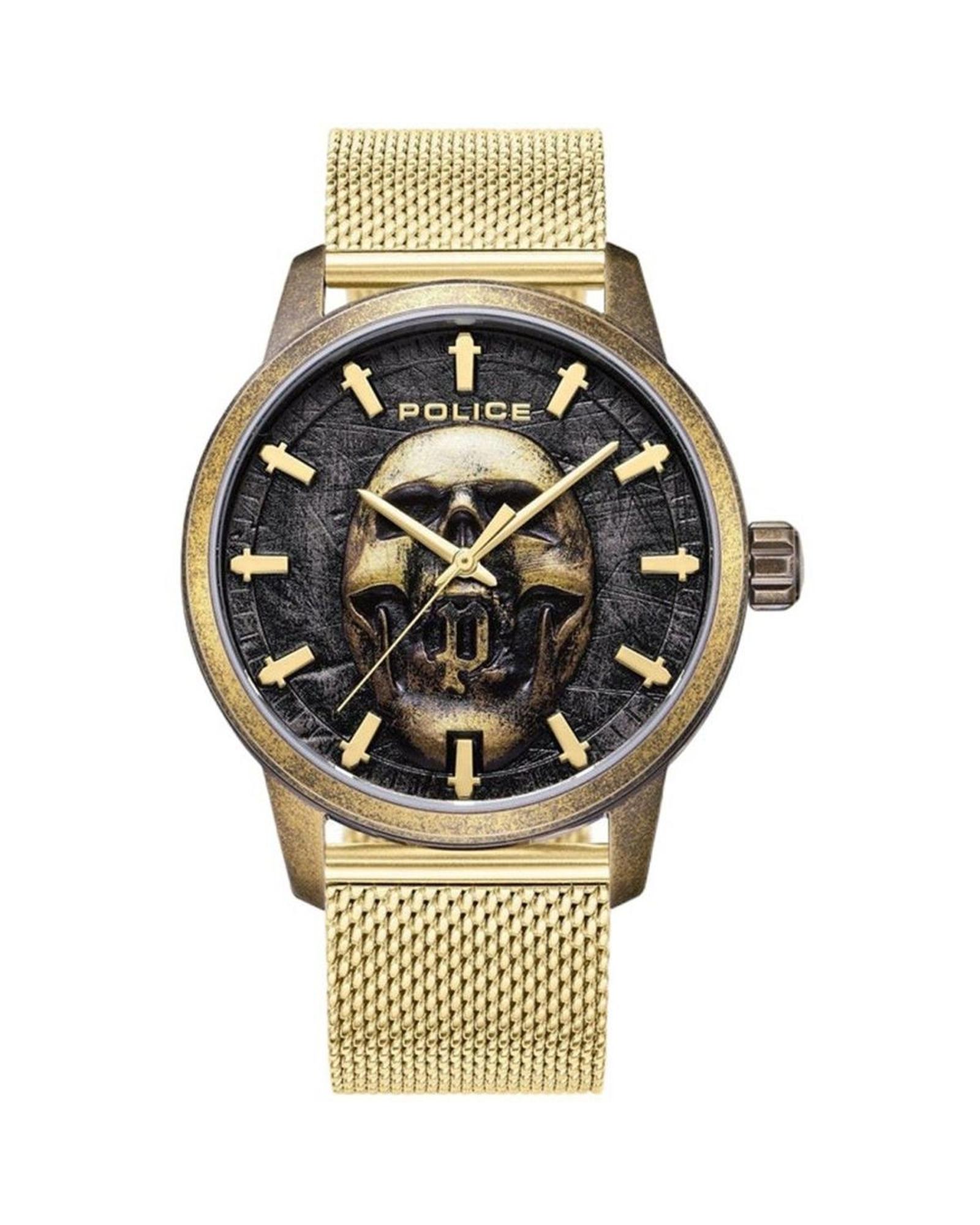 V539-POPEWJG0005504AC-202506180402-00 Police Men's Gold Stainless Steel Stainless Steel Watch - One Size - Image 1