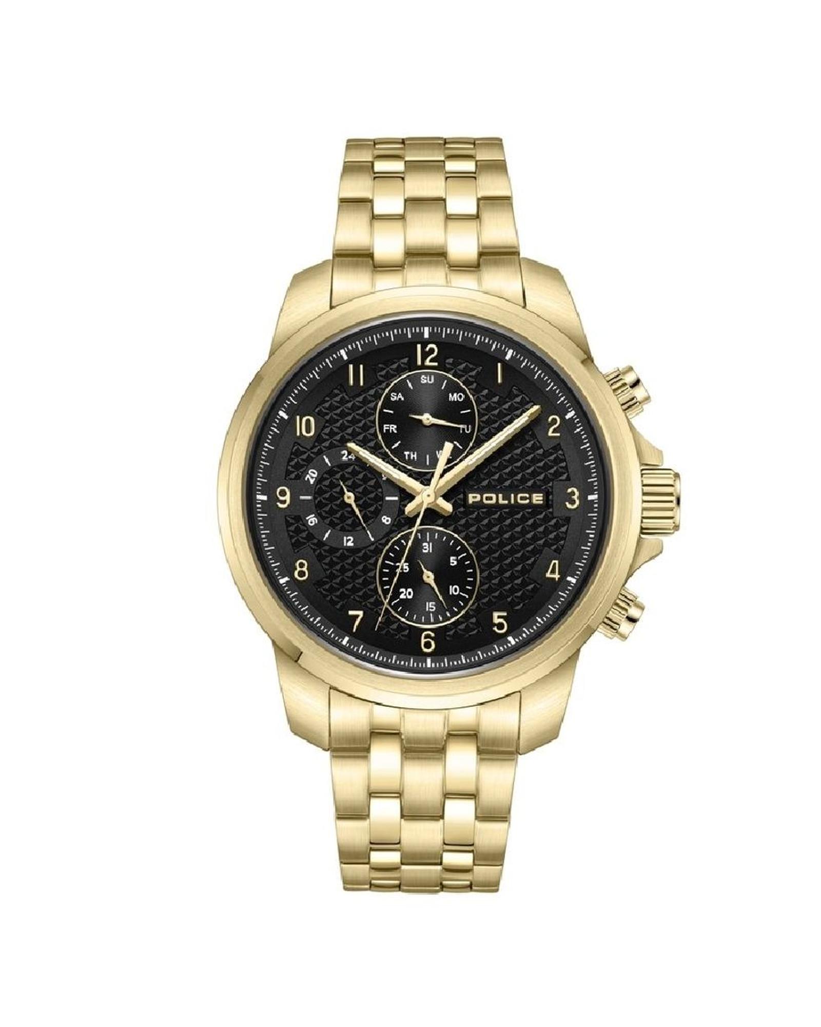 V539-POPEWJK0021506AC-202506180411-00 Police Men's Gold Stainless Steel Stainless Steel Watch - One Size - Image 1