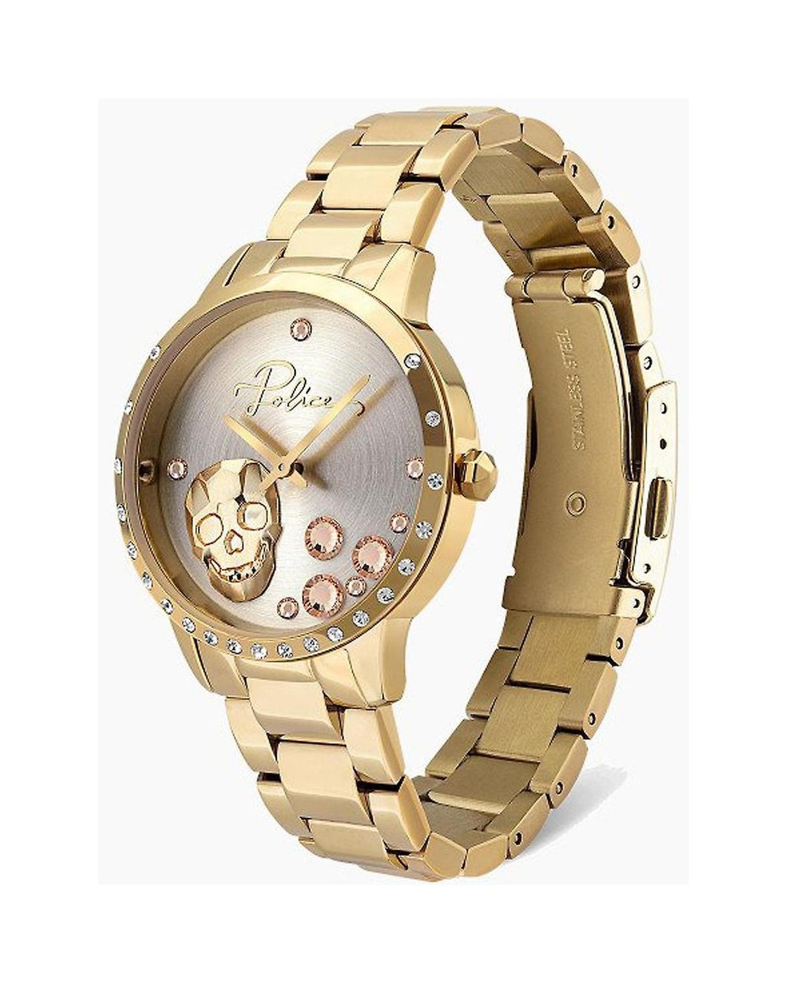 V539-POPL16071MSG22MAC-202506180430-00 Police Women's Gold Stainless Steel Watch - One Size - Image 1