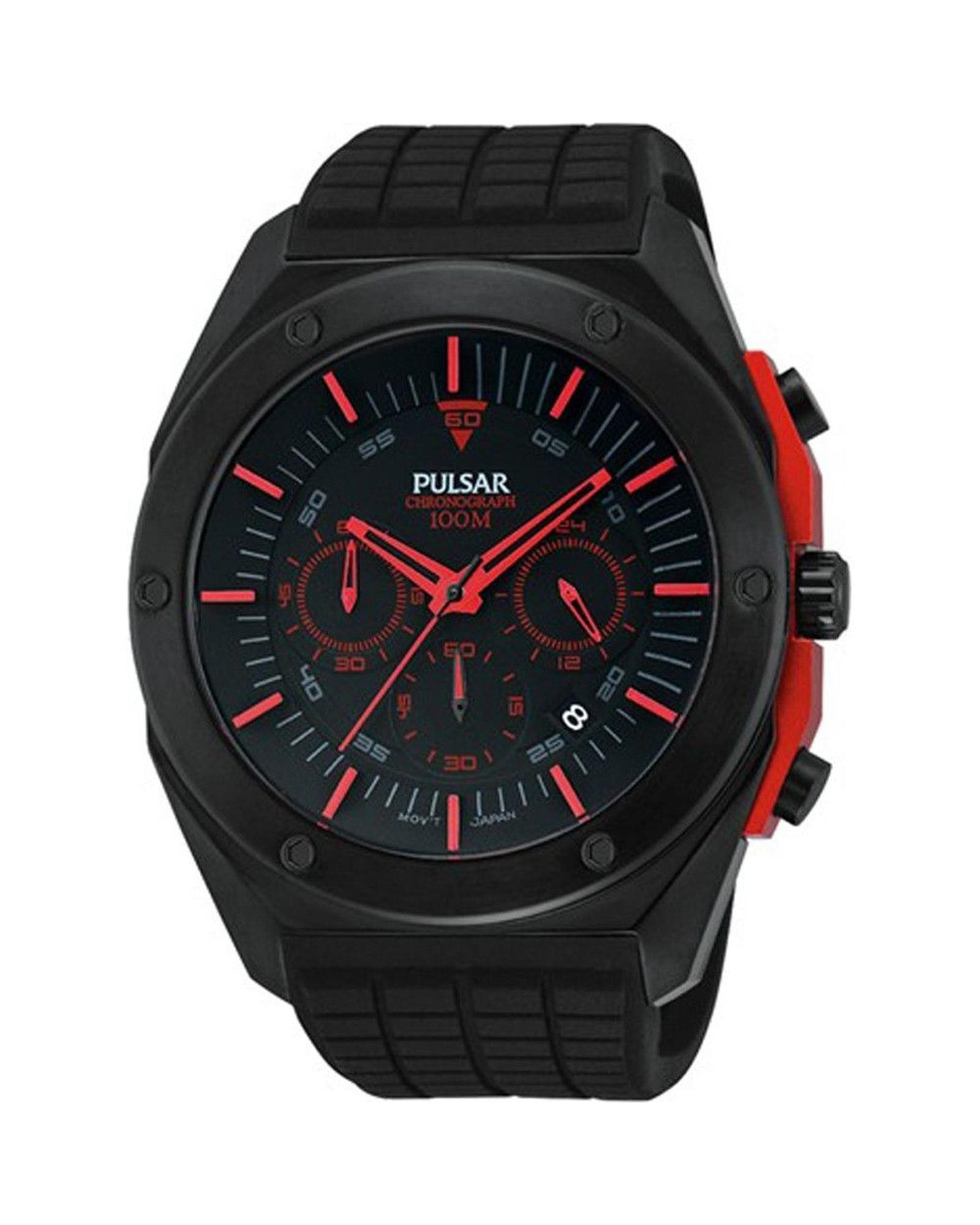 V539-PUPT3463X1AC-202506180636-00 Pulsar Men's Black Rubber Watch - One Size - Image 1