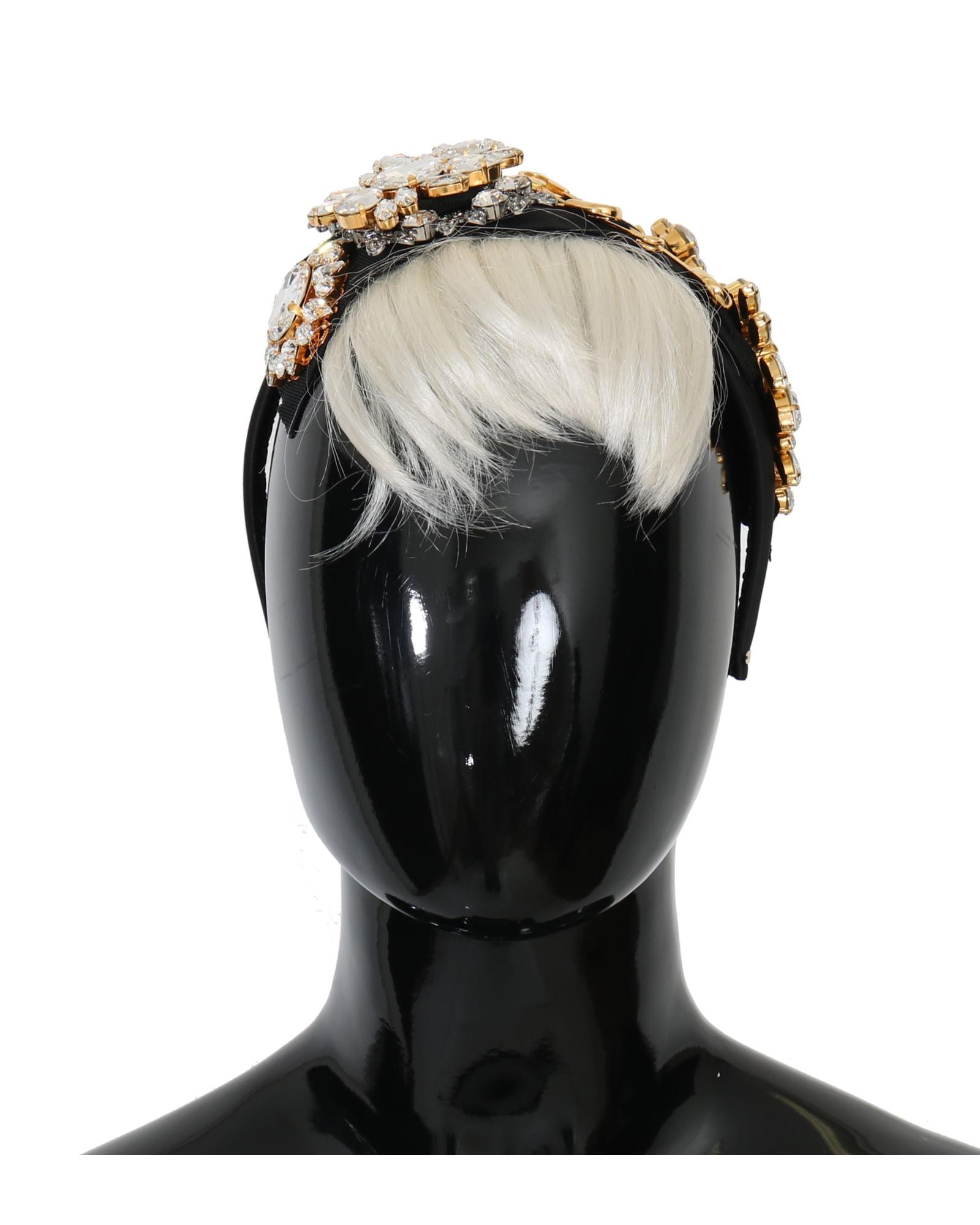 V539-SMY1036-202509010625-00 Dolce & Gabbana Crystal Diadem Headband One Size Women - Image 1