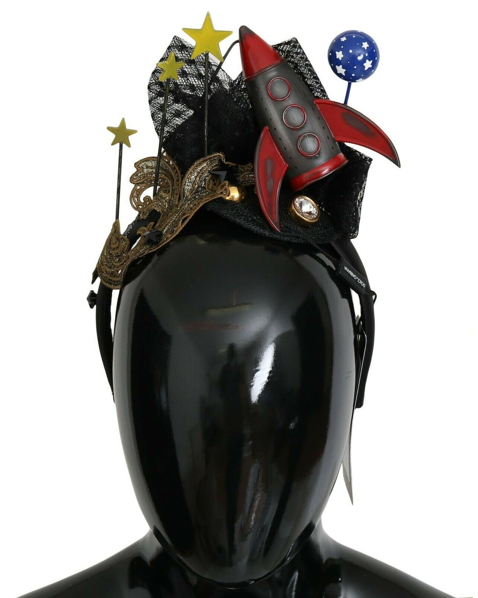 V539-SMY2190-202509010030-00 Dolce & Gabbana Rocketship Motive Headband One Size Women - Image 1