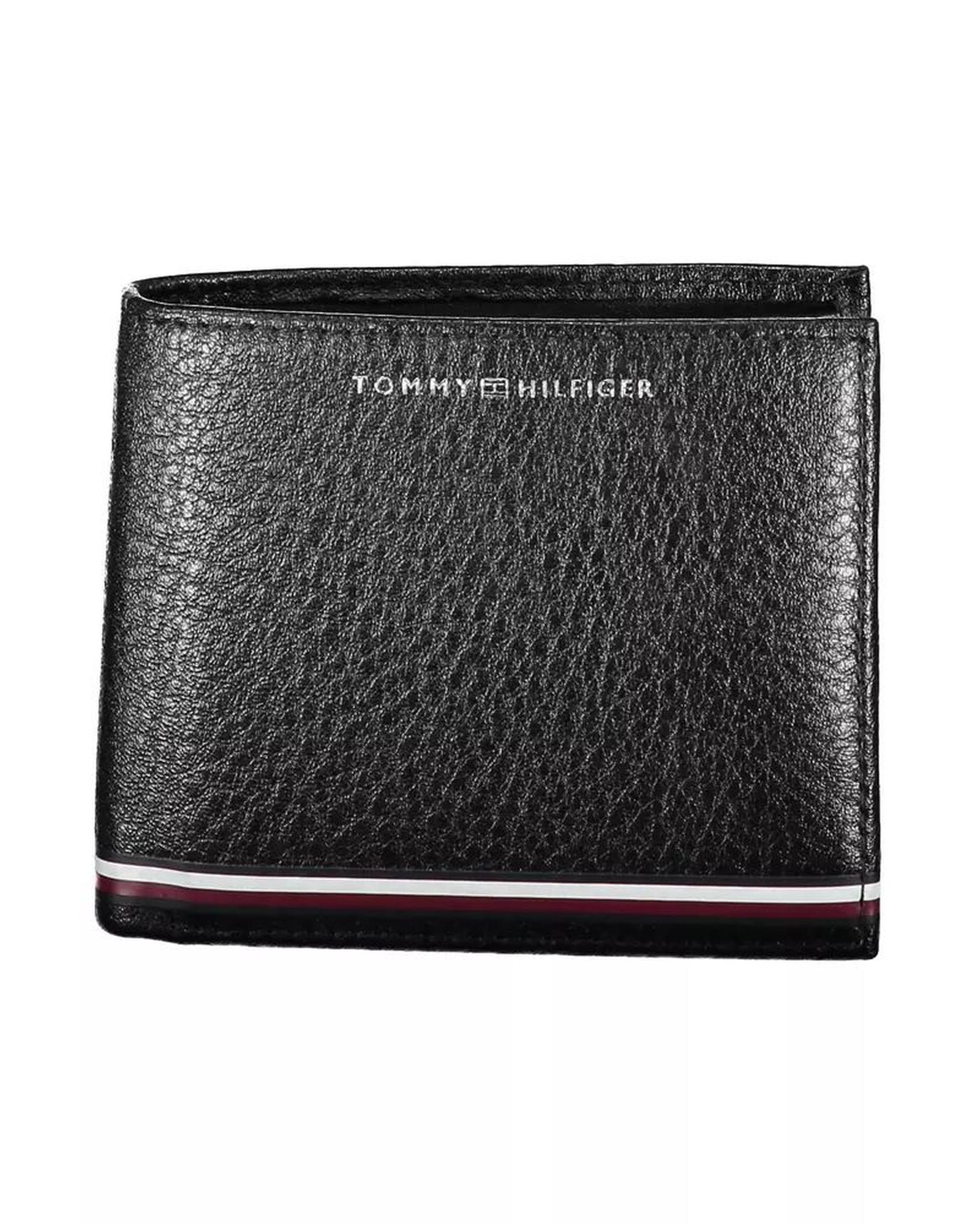 V539-TO-22079-202506180942-00 Tommy Hilfiger Men's Black Leather Wallet - One Size - Image 1
