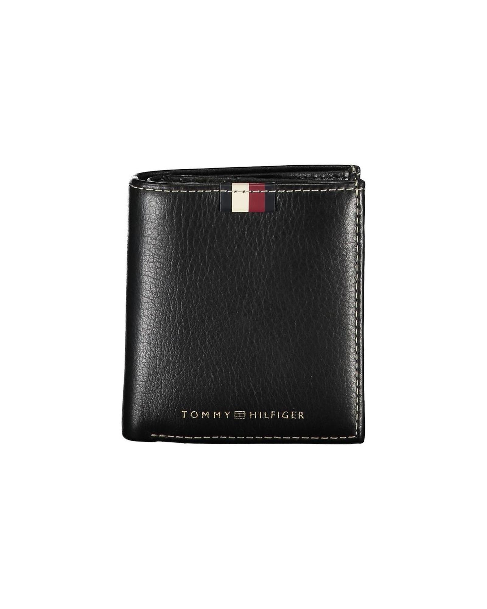 V539-TO-25993-202506181011-00 Tommy Hilfiger Men's Black Leather Wallet - One Size - Image 1