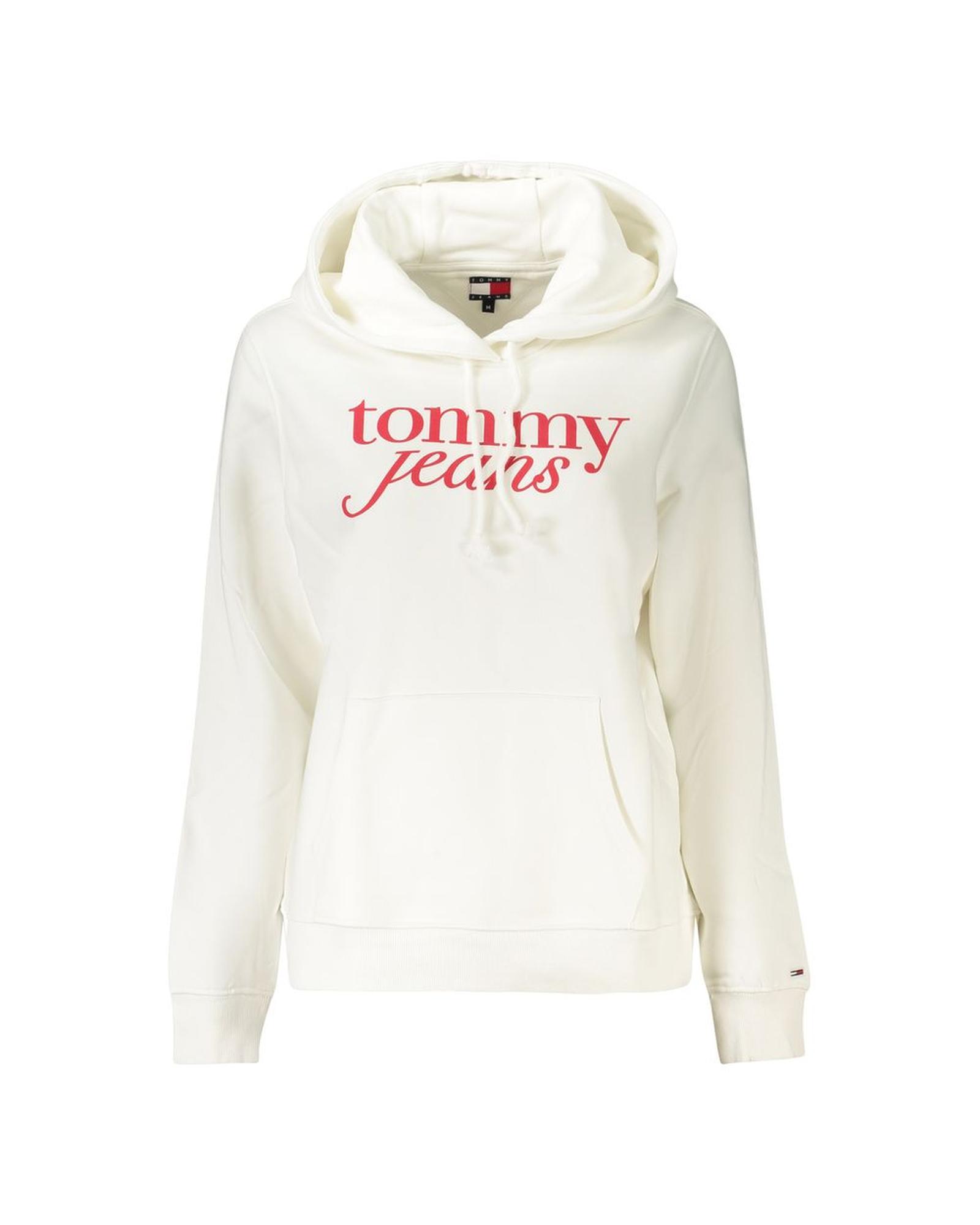 V539-TO-36258-L-202506181221-00 Tommy Hilfiger Women's White Cotton 's Hooded Sweater - L - Image 1