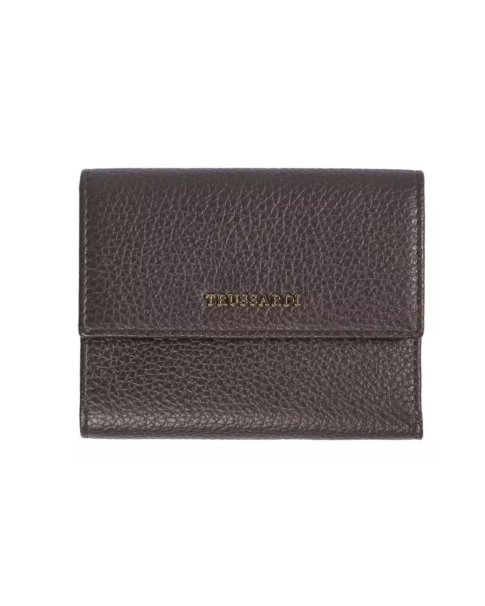 V539-TR-20724-202509010805-00 Embossed Leather Womens Wallet with Press Button Closure One Size Women - Image 1