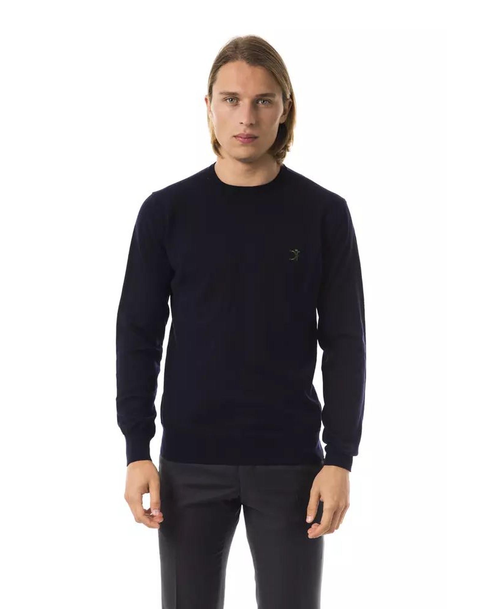 V539-UO-7817-S-202509010720-00 Embroidered Extrafine Wool Merinos Sweater S Men - Image 1