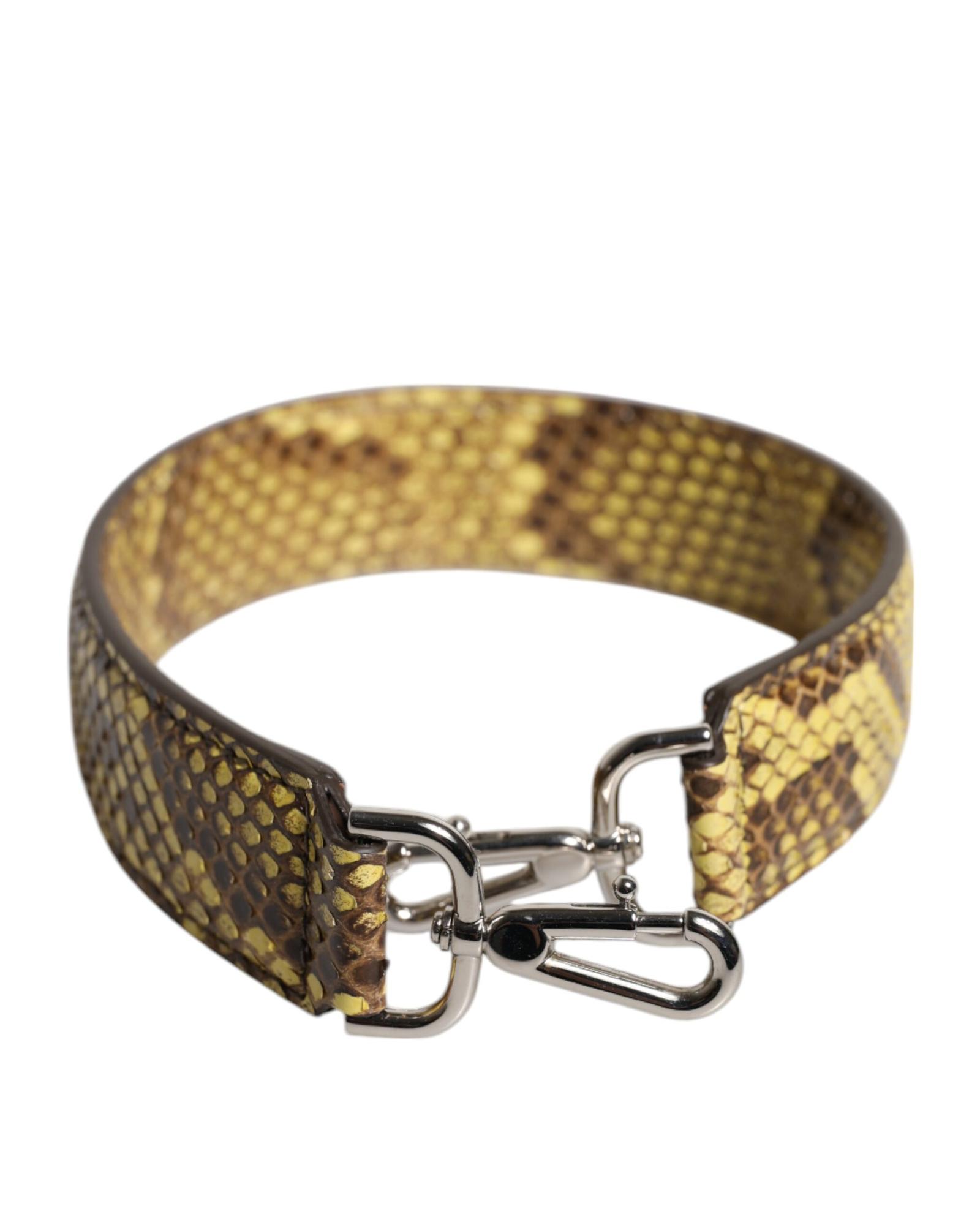 V539-WMB448-202506181802-00 Dolce & Gabbana Women's Yellow Exotic Leather Bag Shoulder Strap - One Size - Image 1
