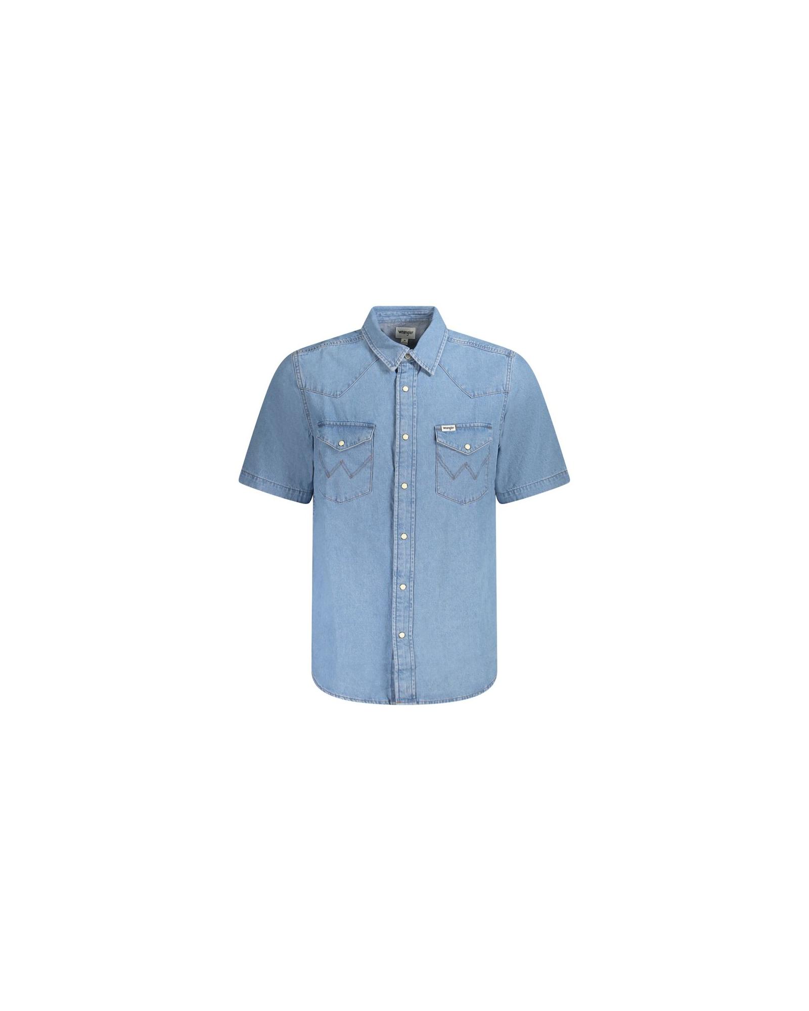 V539-WR-35314-M-202506181840-00 Wrangler Men's Light Blue Cotton Shirt - M - Image 1