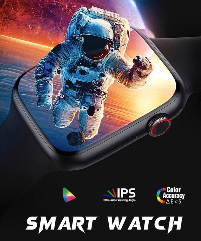 V541-DSM-DW007-BK-173857-00 Smart Watch 44mm Bluetooth call Screen True Multidial Blood Oxygen Game Sports Mode Pro FOR IOS and Android Black with 2 straps - Image 1