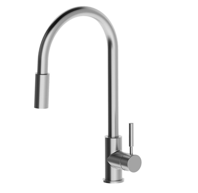 V549-SSPULL2-91061-00 2023 Brushed Nickel Pull out Kitchen tap solid stainless steel made - Image 1