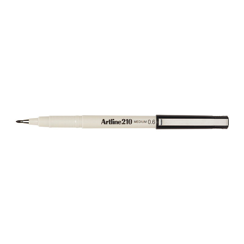V555-AR121001-202504030822-00 Artline 210 Pen 0.6mm Blk Bx12 - Image 1
