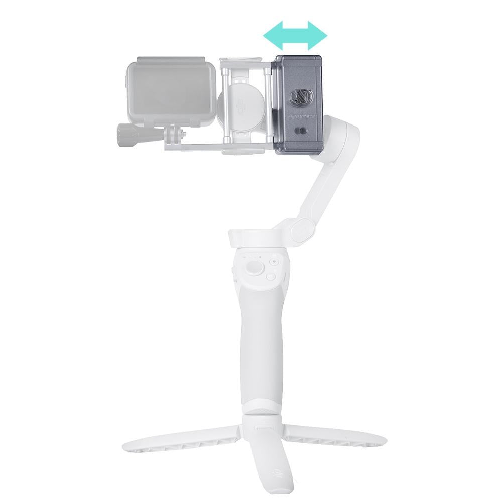 V562-01491750DBT-202502212220-00 Aluminum Mount Plate Adapter for Dji Action / Gopro Hero9 / 8 Mobile 3 / Om4 Gimbal - Image 1