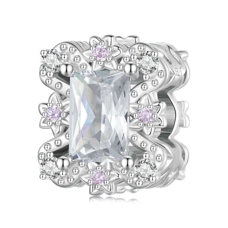 V562-1017713060DBT-202504112006-00 925 Sterling Silver Flower Zirconia Bracelet In Plating - Image 1