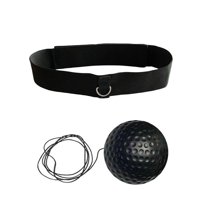 V562-1019955060DBT-202503072145-00 Indoor Boxing Reflex Training Ball With Headband - Black Pu Speed Ball - Pu Ball Black - Image 1