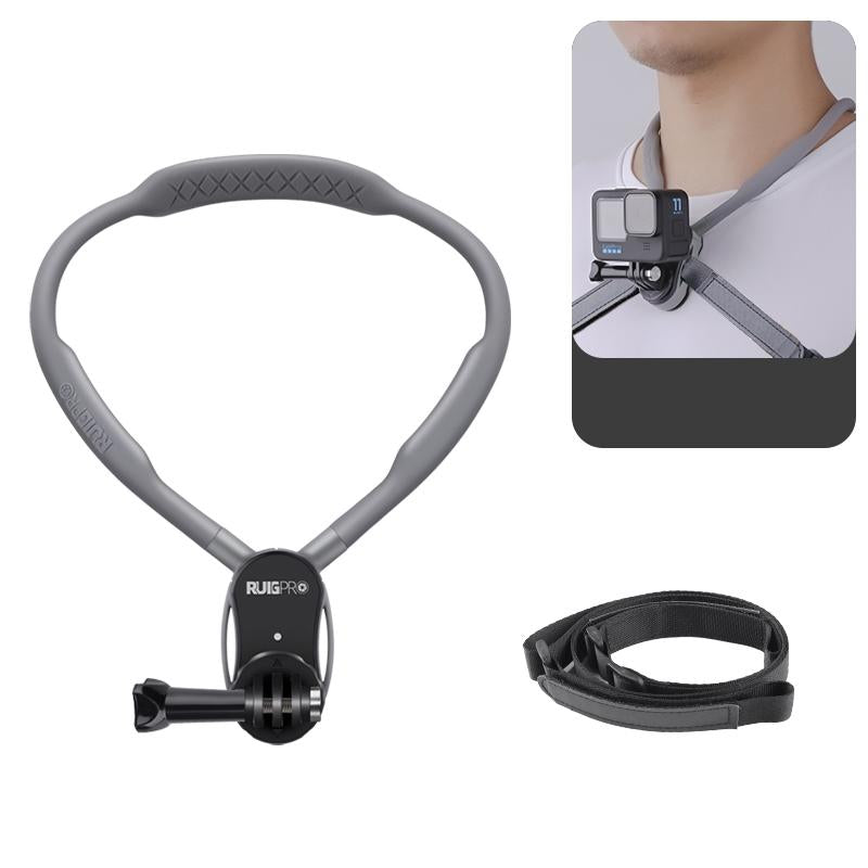 V562-102232500ADE-219438-00 Flexible Neck Mount for Pov Viewing with Strap - Standard With Strap - Image 1