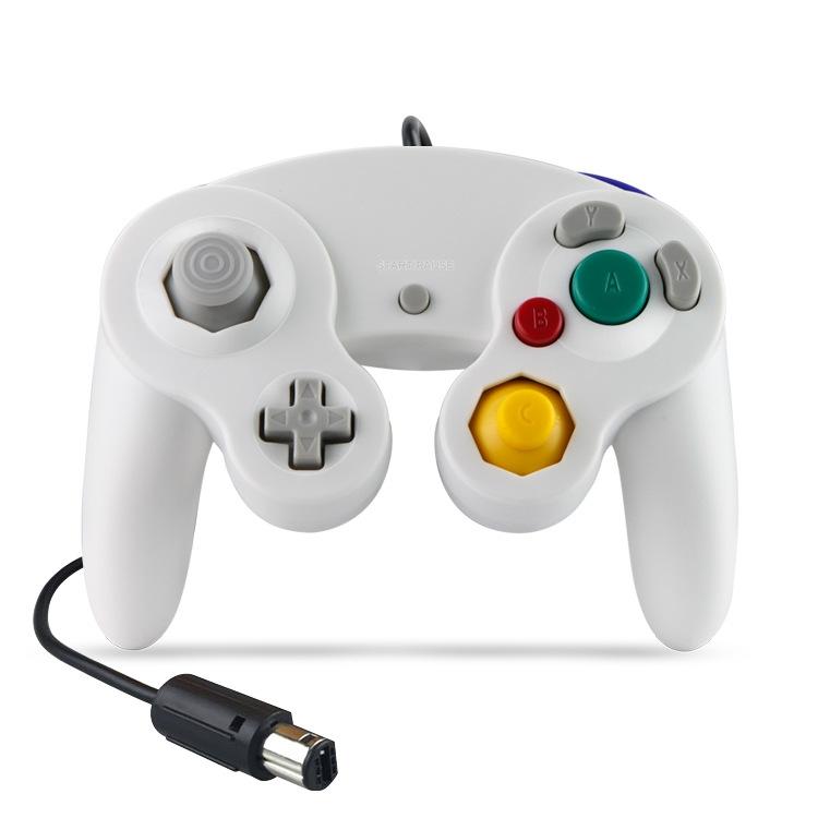 V562-1036102750DBT-202502211950-00 2-pack Wired Vibrating Game Controller for Nintendo Ngc / Wii - Available - White - Image 1