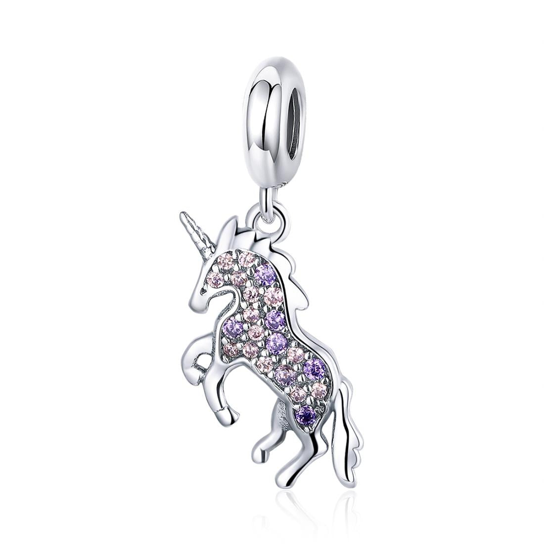 V562-1083976240DBT-202504111831-00 925 Sterling Silver Diy Unicorn Beaded Bracelet & Necklace Set Pendant Beads Style - Bead - Image 1