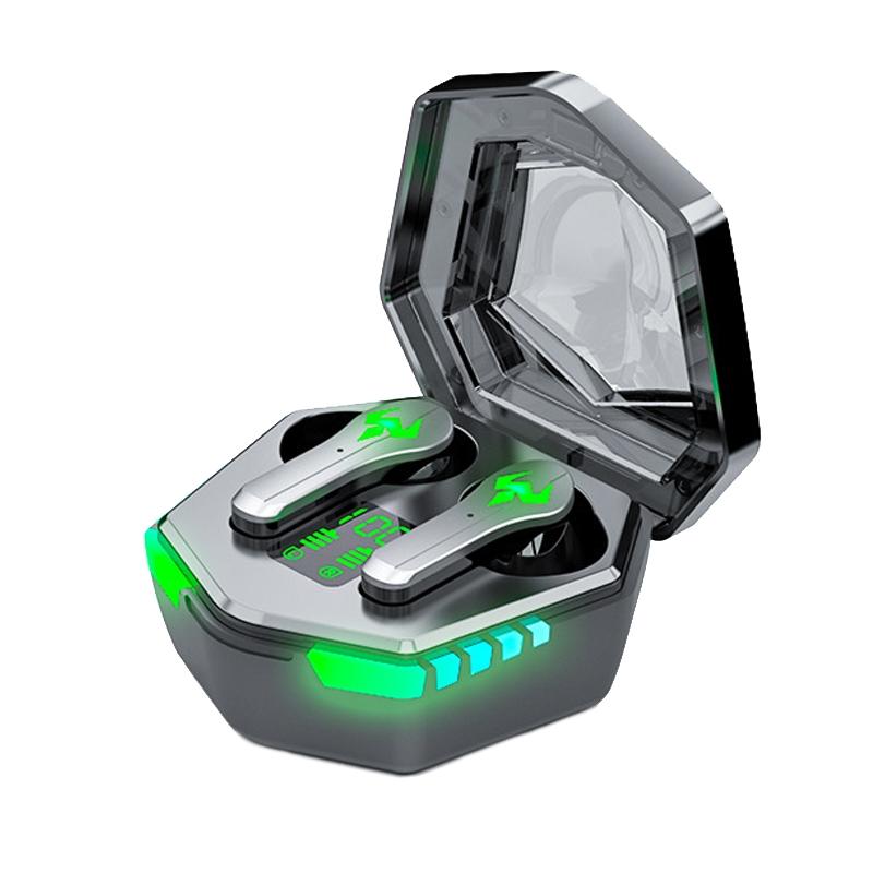 V562-1084763060DBT-202504181910-00 Low Latency Wireless Bluetooth Game Earphones with Colourful Lights - Digital Display - Image 1