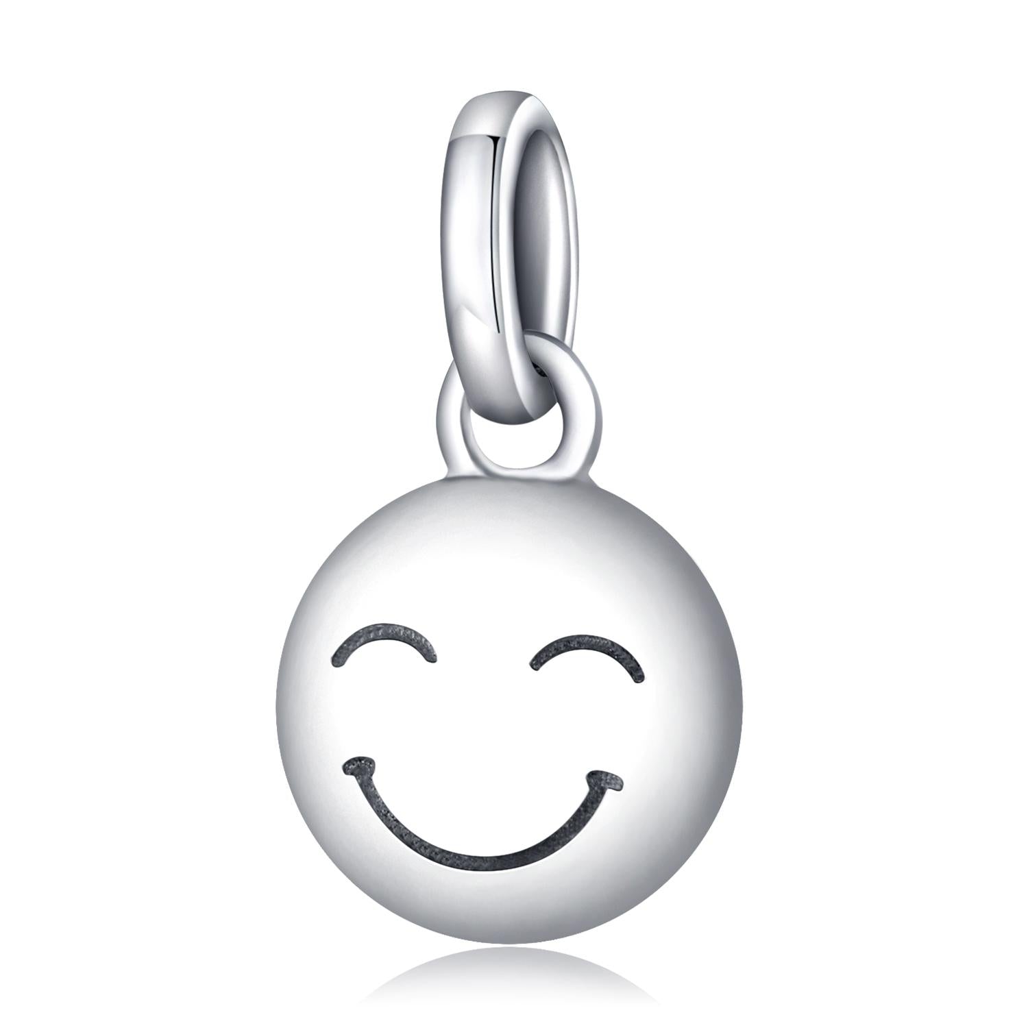 V562-1729200ADE-202504111520-00 925 Sterling Silver Smiley Pendant For Diy Bracelets & Necklaces - Image 1