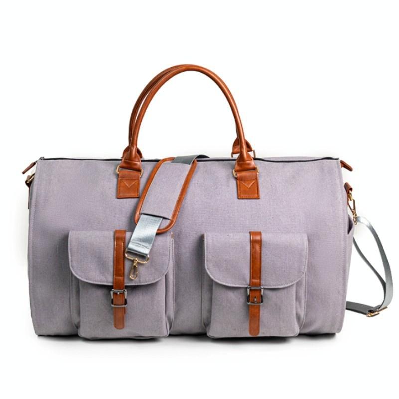 V562-3023744060DBT-202504251542-00 Compact Duffel Bag with Shoe Storage - Grey - Image 1