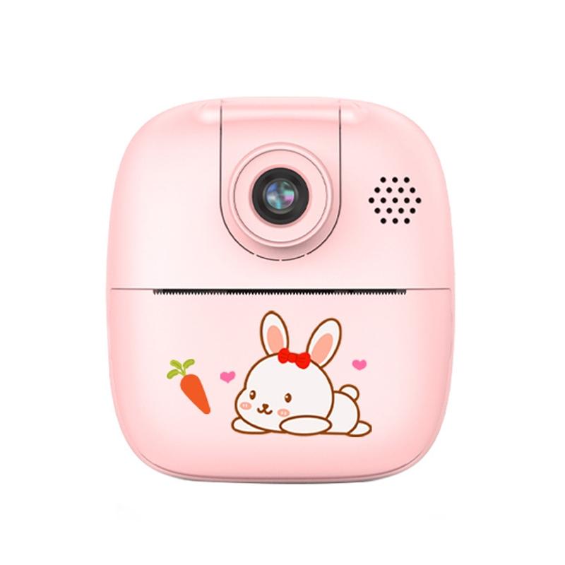 V562-3090892060DBT-202502212010-00 32g Pink Cartoon Kids Camera with Rotating Lens - A18 Hd - Image 1