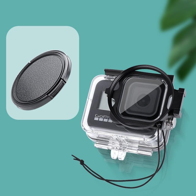 V562-3590ACD-202502212330-00 Waterproof Case with Lens Cap for Gopro Hero8 - 58mm Filter Adapter - Image 1