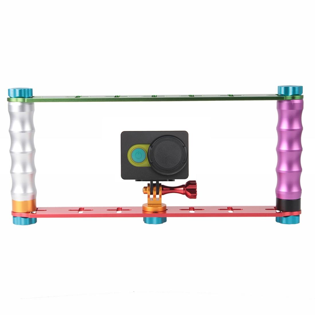 V562-4532-ACD-S-202502212225-00 Aluminum Dual Grip Stabilizer for Action Cameras with Jaws Flex Clamp Mount - Image 1