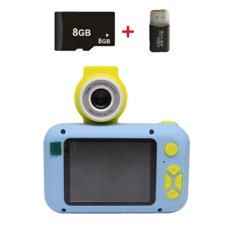 V562-5036903060DBT-202502212115-00 Reversible Mini Hd Child Camera with 8g Card Reader - Blue - Image 1