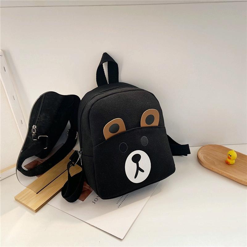 V562-5059024060DBT-202503041816-00 Adorable Bear Schoolbag for Kids - Cartoon Design - Bear Black - Image 1
