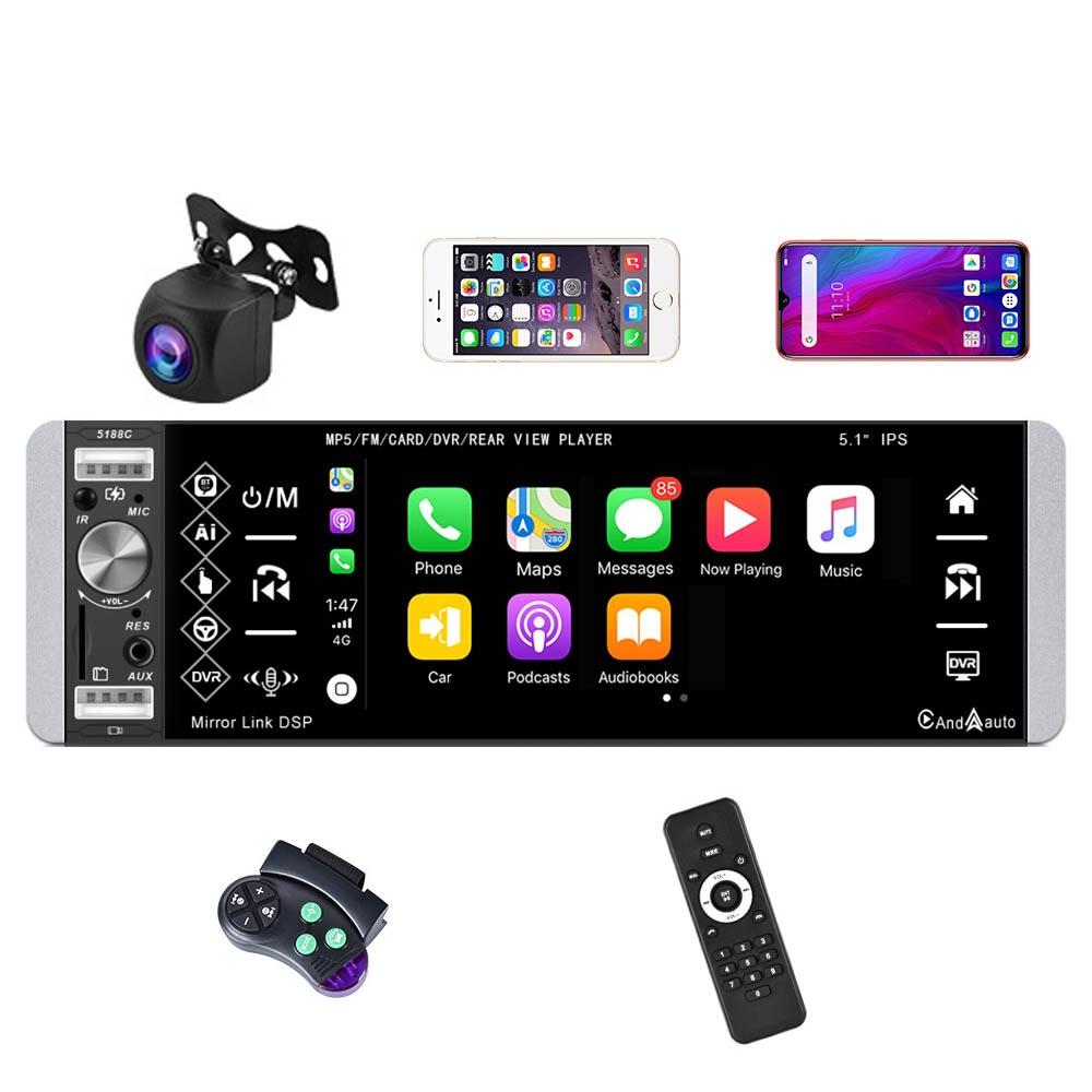 V562-5076192060DBT-202505221332-00 5.1 Inch Ips Capacitive Carplay Player + Ahd Camera - Standard - Image 1