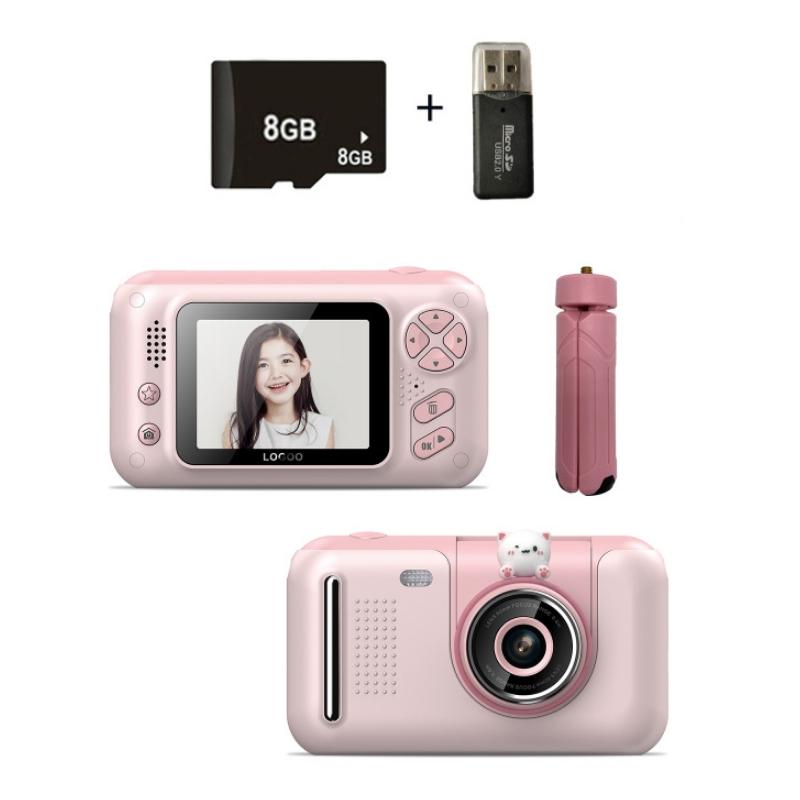 V562-5085903060DBT-202503061935-00 Kids' 2.4 Hd Reversible Camera with 8gb Memory Card & Reader - Pink - Image 1