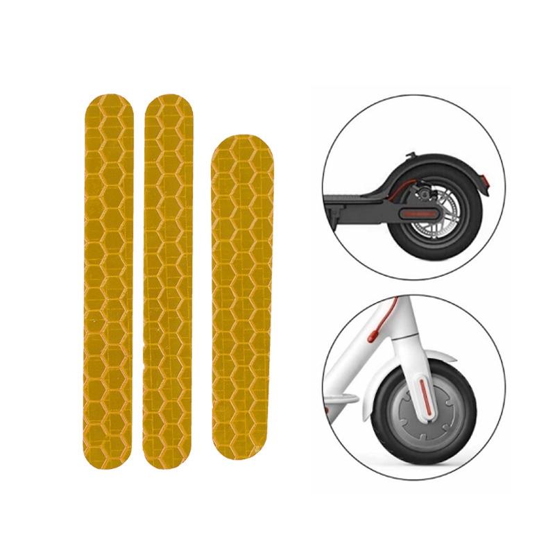 V562-5181902750DBT-202505291132-00 Reflective Stickers for Ninebot Es2 Scooter - Yellow - Image 1
