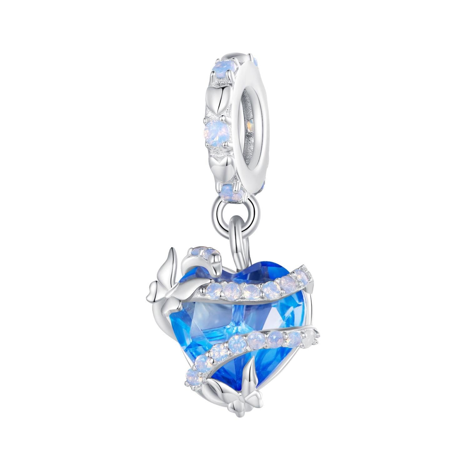 V562-5270EWEJ-202504111840-00 925 Sterling Silver Blue Magic Heart Necklace Pendant - Image 1