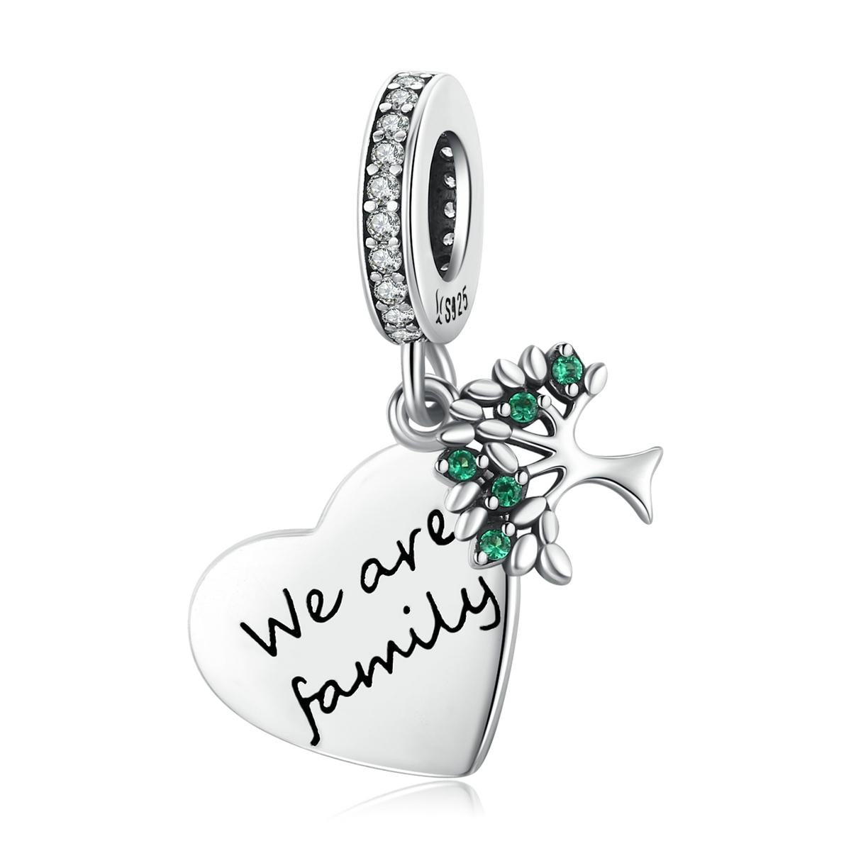 V562-5774200ADE-202504112012-00 925 Sterling Silver Heart Tree Pendant For Bracelet Or Necklace - Image 1