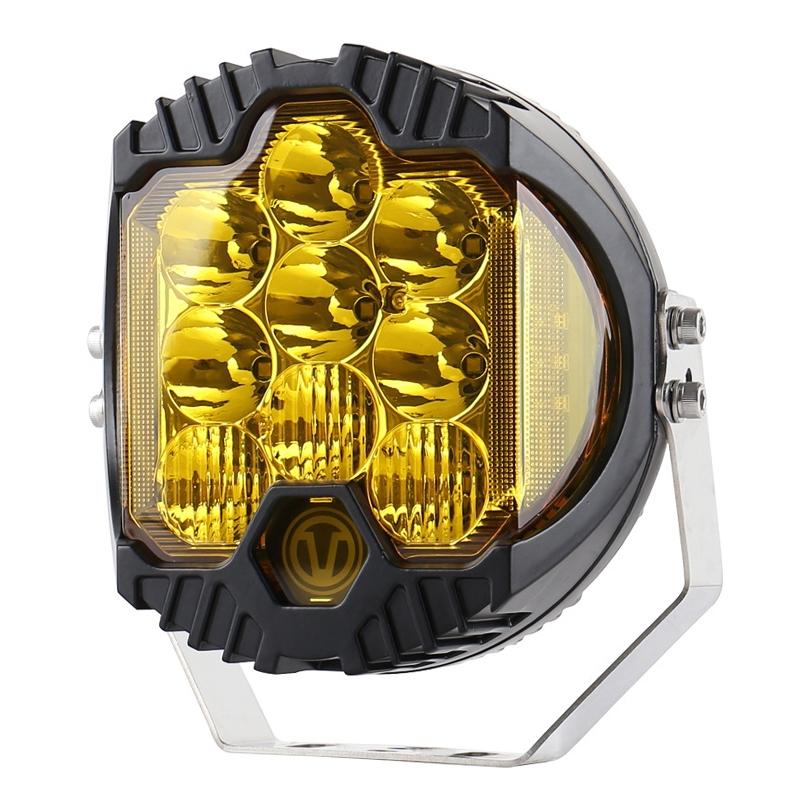 V562-6073PRC-202503052015-00 7 Inch Dc12V - 30V 8000Lm 6500K 90W Car Led Light On Three Sides Headlight For Jeep Wrangler Gold Light - Image 1