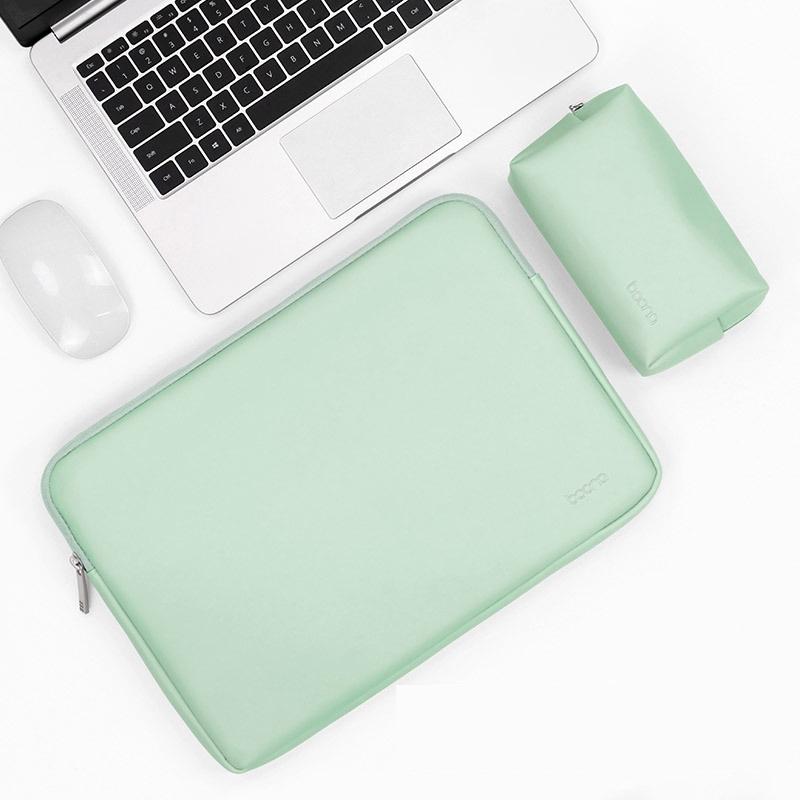V562-6331475950DBT-202502282311-00 16 / 17 Inch Power Laptop Bag In Mint Green Pu Leather - Image 1