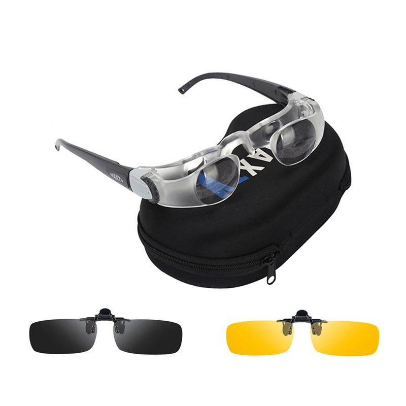 V562-8053422060DBT-202503201725-00 Adjustable Focus Fishing Telescope with Myopia Clip - Yellow & Gray - Image 1